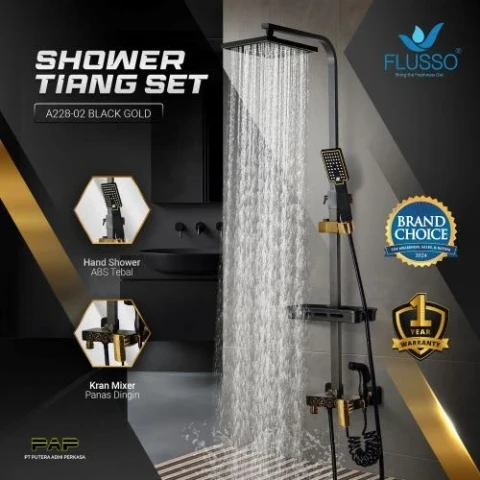 Flusso Shower Tiang Set