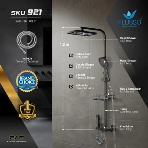 Flusso Shower Tiang Set