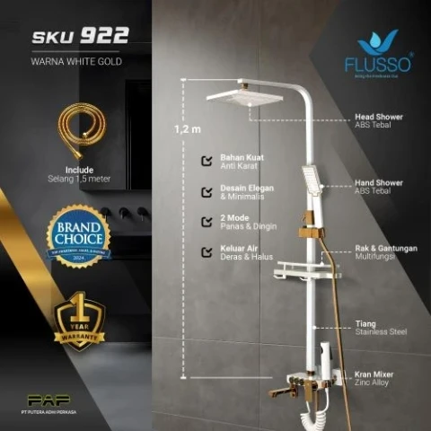 Flusso Shower Tiang Set