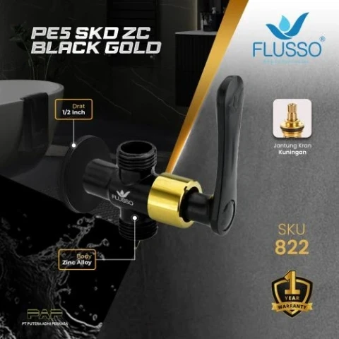Flusso Kran PE5 SKD ZC Black Gold