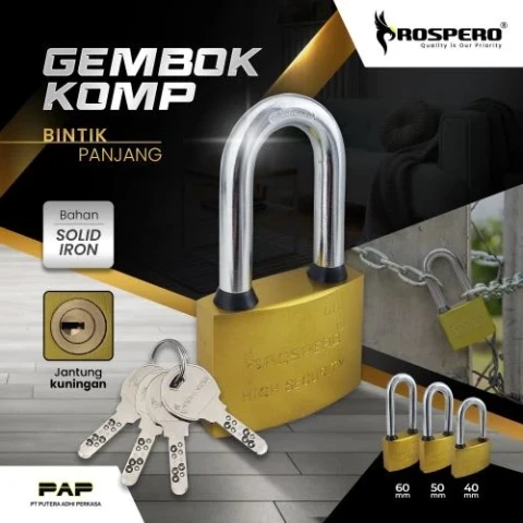 Prospero Gembok KOMP Bintik 4KEY 40MM