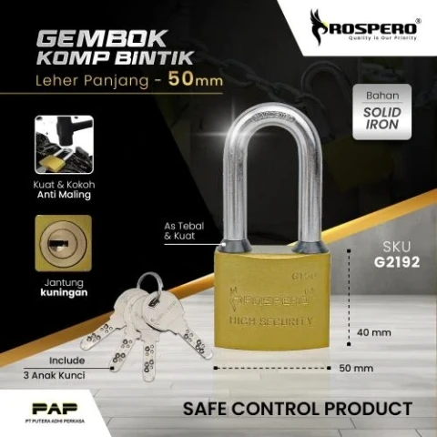 Prospero Gembok KOMP Bintik 4KEY 40MM