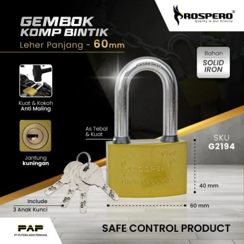 Prospero Gembok KOMP Bintik 4KEY 40MM