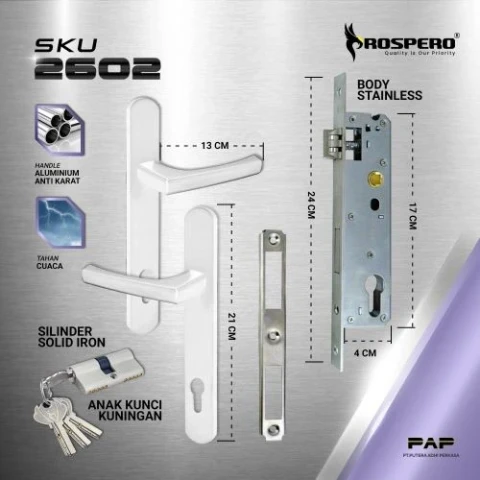 Prospero Kunci Pintu Aluminium