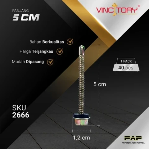 Vincitory Baut Drilling Rofing Atap