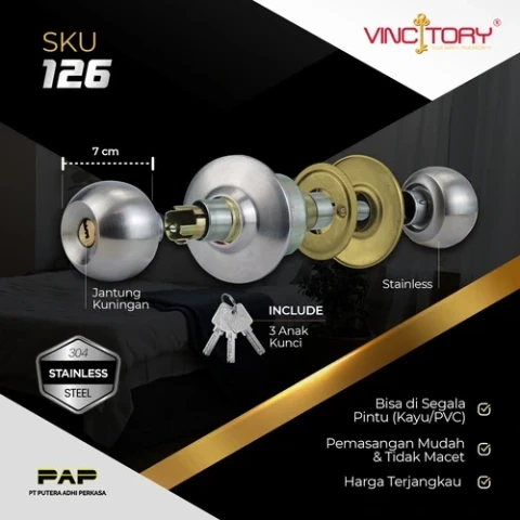 Vincitory Kunci Bulat 5791-3 SS