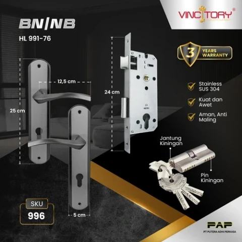 Vincitory Kunci HL991-76 + BODY 4 COMP KEY