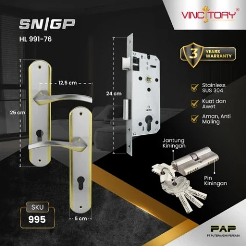 Vincitory Kunci HL991-76 + BODY 4 COMP KEY