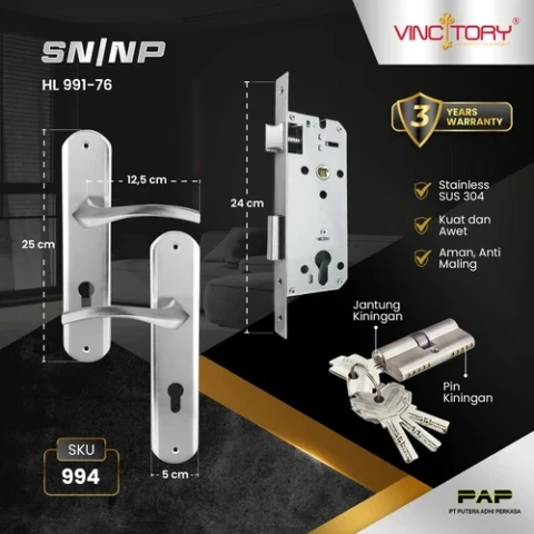 Vincitory Kunci HL991-76 + BODY 4 COMP KEY