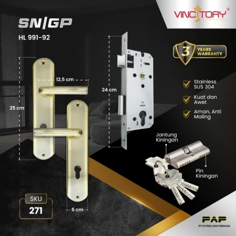 Vincitory Kunci HL991-92 + BODY 4 COMP KEY