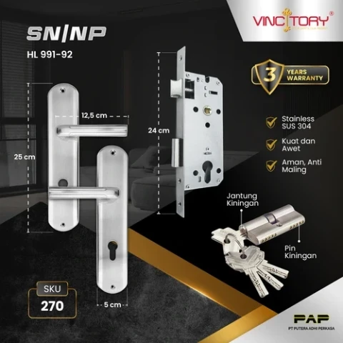 Vincitory Kunci HL991-92 + BODY 4 COMP KEY