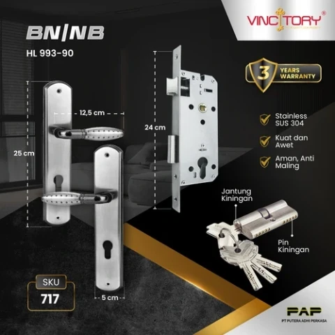 Vincitory Kunci HL993-90 + BODY 4 COMP KEY