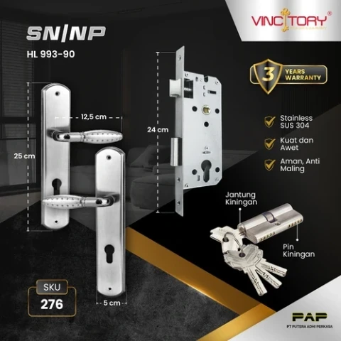 Vincitory Kunci HL993-90 + BODY 4 COMP KEY
