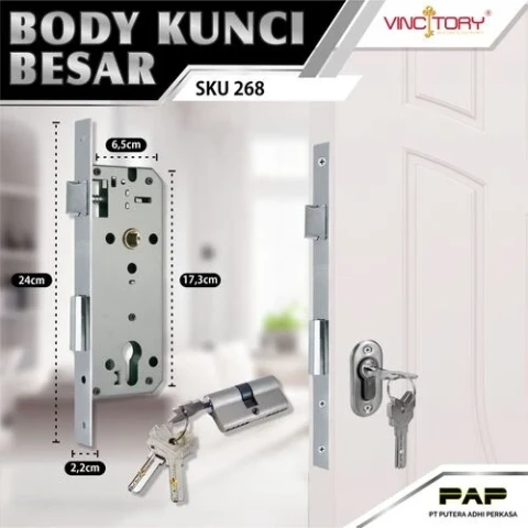 Vincitory Body Kunci Pintu 386 3BRASS KOMP