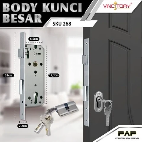 Vincitory Body Kunci Pintu 386 3BRASS KOMP