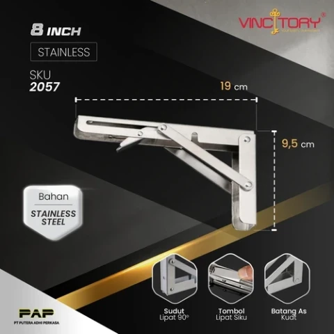 Vincitory Siku Rak Lipat Stainless