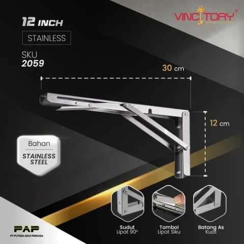 Vincitory Siku Rak Lipat Stainless