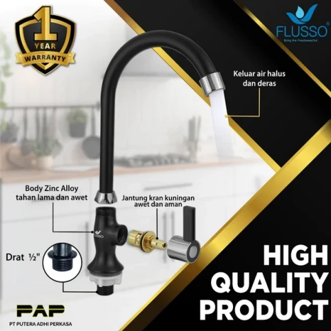 Flusso Kran PE4 KAWT ZC BLACK