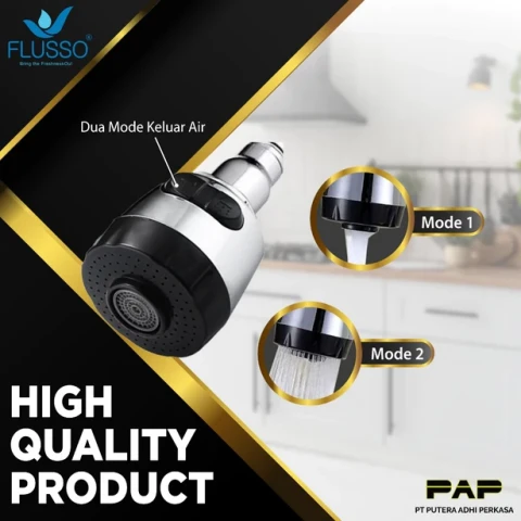 Flusso Kran PE4 KAWT FLEX ZC BLACK