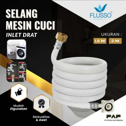Flusso Selang Mesin Cuci Inlet Drat