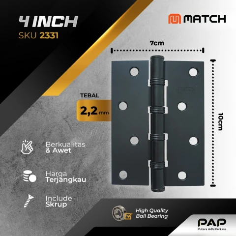 Match Engsel Besi Black