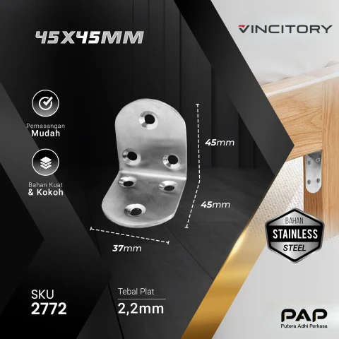 Vincitory Siku Ambalan Plat Stainless