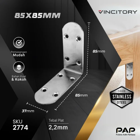 Vincitory Siku Ambalan Plat Stainless