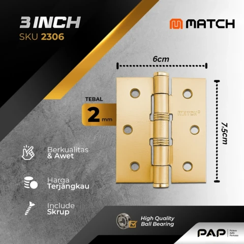 Match Engsel Besi x2.5x1.2