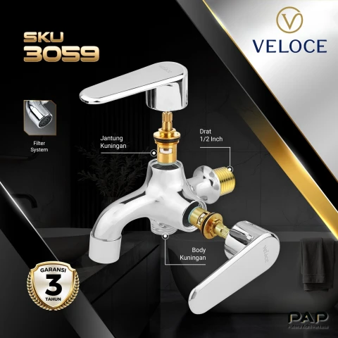Veloce Kran ZE3 KDB Brass