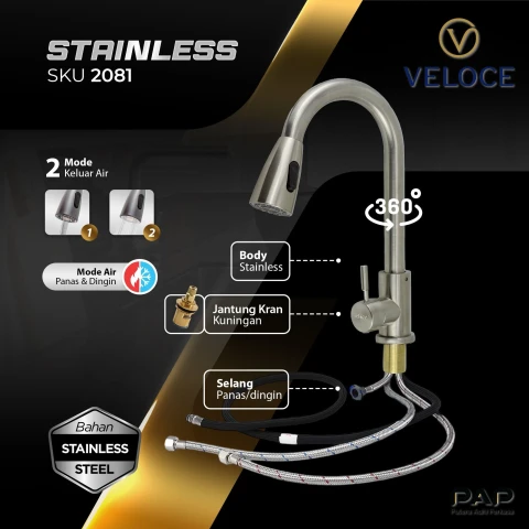 Veloce Kran SE3 KAWT Sink Stainless