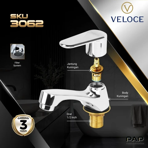 Veloce Kran ZE3 KWT Brass