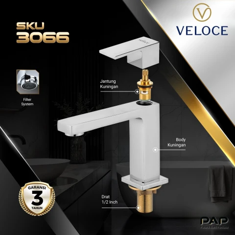 Veloce Kran ZE4 KWT Brass