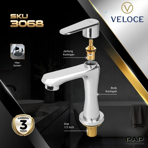 Veloce Kran ZE3 KWT-T Brass