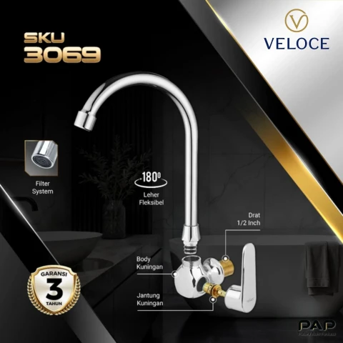 Veloce Kran ZE3 KA Brass