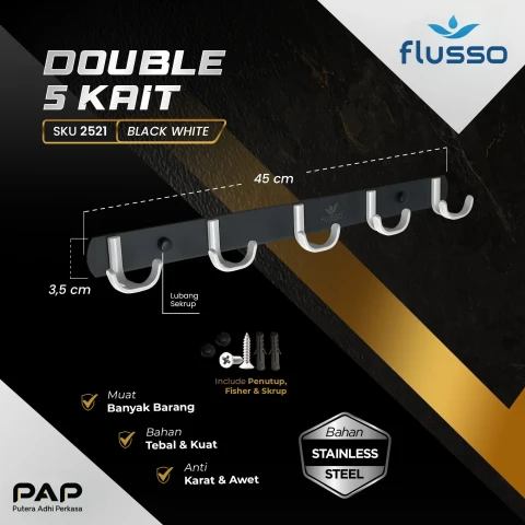 Flusso Fls Gantungan Baju 266 5 Hook