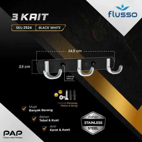 Flusso Fls Gantungan Baju 266 3 Hook