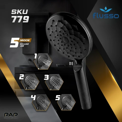 Flusso Shower JJ SB3010 BLACK 5 SPEED