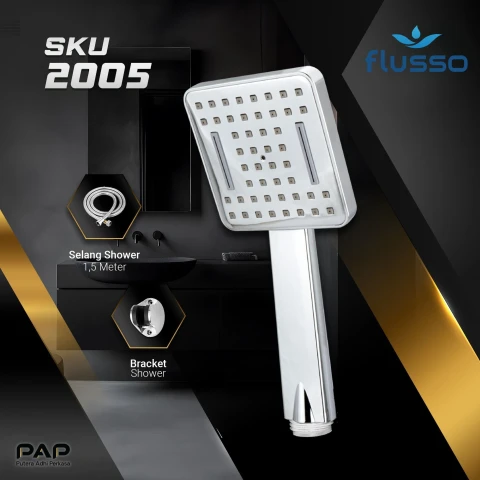 Flusso Shower Blister 944 Kotak Krom