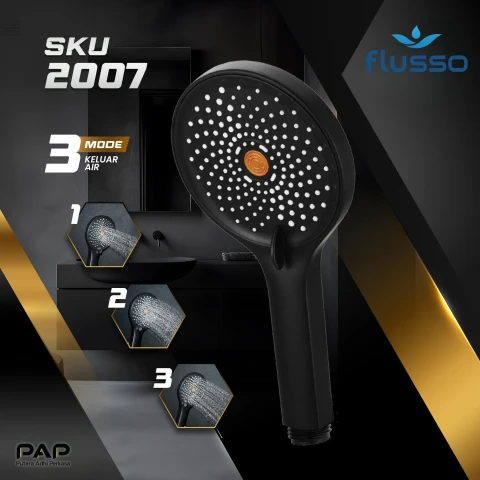 Flusso Shower Blister 8728 Bulat Black